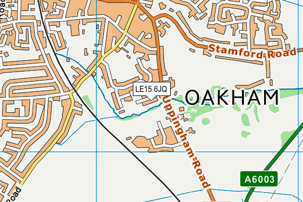 LE15 6JQ map - OS VectorMap District (Ordnance Survey)