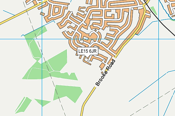 LE15 6JR map - OS VectorMap District (Ordnance Survey)