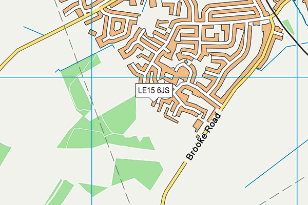 LE15 6JS map - OS VectorMap District (Ordnance Survey)