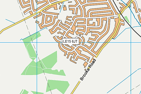 LE15 6JT map - OS VectorMap District (Ordnance Survey)