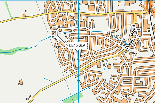 LE15 6LA map - OS VectorMap District (Ordnance Survey)