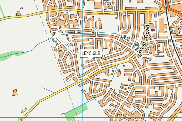 LE15 6LB map - OS VectorMap District (Ordnance Survey)