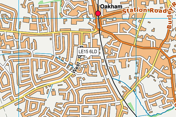 LE15 6LD map - OS VectorMap District (Ordnance Survey)