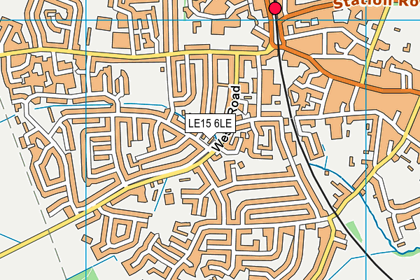 LE15 6LE map - OS VectorMap District (Ordnance Survey)