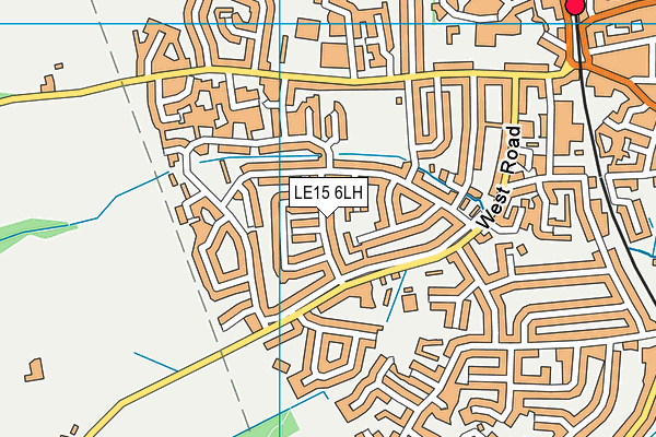 LE15 6LH map - OS VectorMap District (Ordnance Survey)