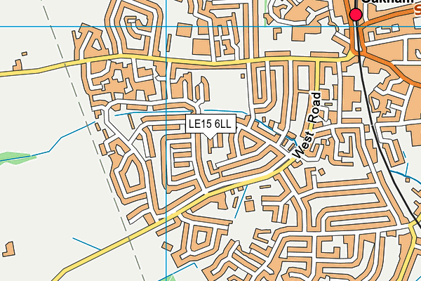 LE15 6LL map - OS VectorMap District (Ordnance Survey)