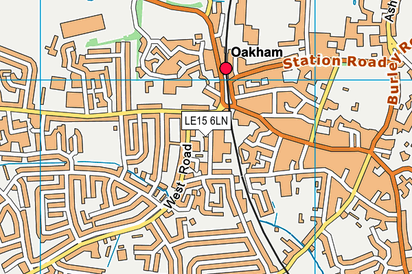 LE15 6LN map - OS VectorMap District (Ordnance Survey)