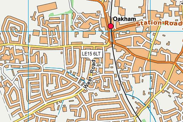 LE15 6LT map - OS VectorMap District (Ordnance Survey)