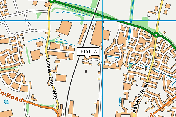 LE15 6LW map - OS VectorMap District (Ordnance Survey)