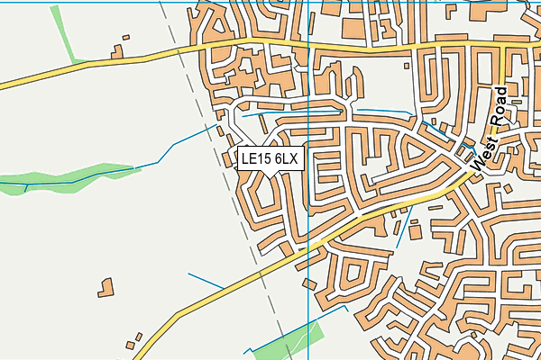 LE15 6LX map - OS VectorMap District (Ordnance Survey)