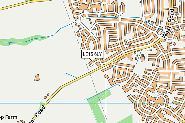 LE15 6LY map - OS VectorMap District (Ordnance Survey)