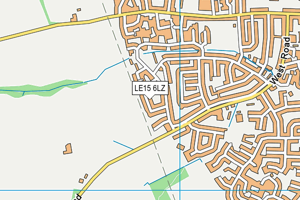 LE15 6LZ map - OS VectorMap District (Ordnance Survey)