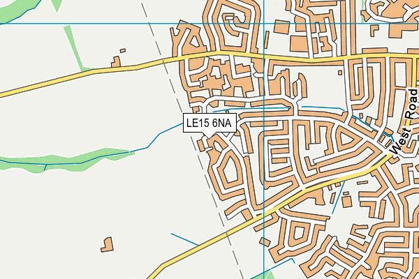 LE15 6NA map - OS VectorMap District (Ordnance Survey)