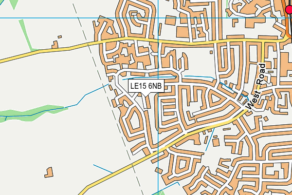 LE15 6NB map - OS VectorMap District (Ordnance Survey)