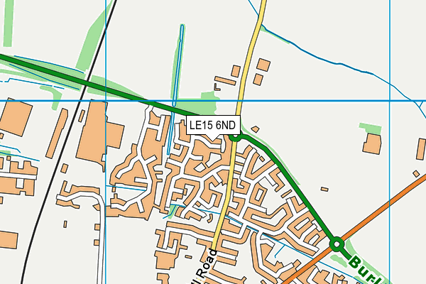 LE15 6ND map - OS VectorMap District (Ordnance Survey)