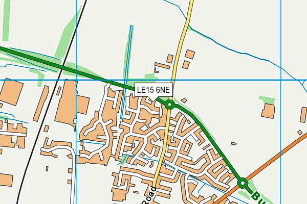 LE15 6NE map - OS VectorMap District (Ordnance Survey)