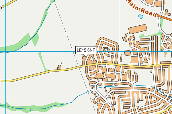 LE15 6NF map - OS VectorMap District (Ordnance Survey)
