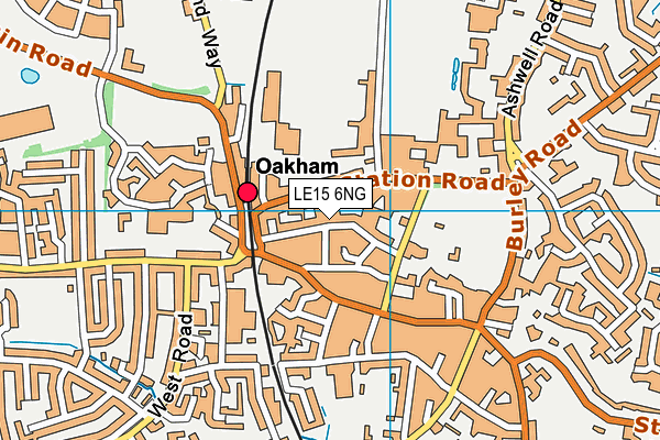LE15 6NG map - OS VectorMap District (Ordnance Survey)