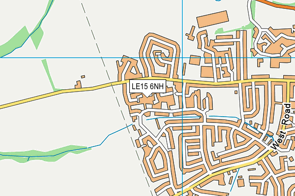 LE15 6NH map - OS VectorMap District (Ordnance Survey)