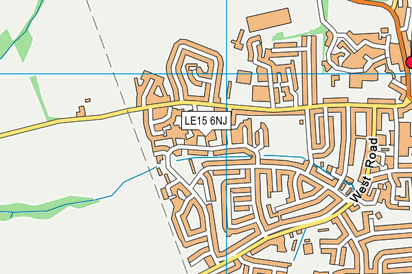 LE15 6NJ map - OS VectorMap District (Ordnance Survey)