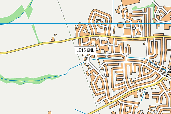 LE15 6NL map - OS VectorMap District (Ordnance Survey)