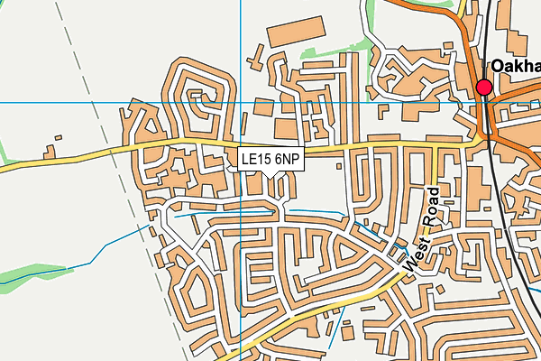 LE15 6NP map - OS VectorMap District (Ordnance Survey)
