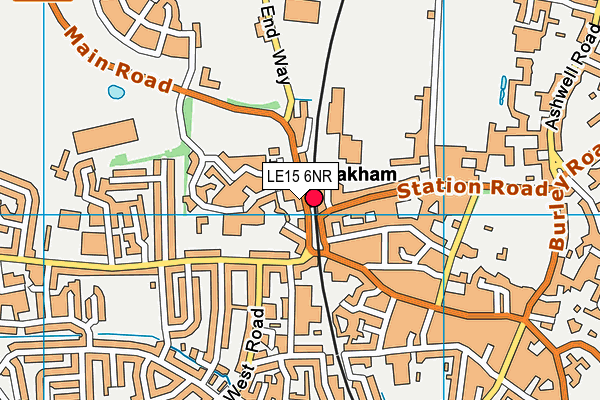 LE15 6NR map - OS VectorMap District (Ordnance Survey)