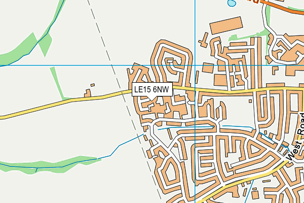 LE15 6NW map - OS VectorMap District (Ordnance Survey)