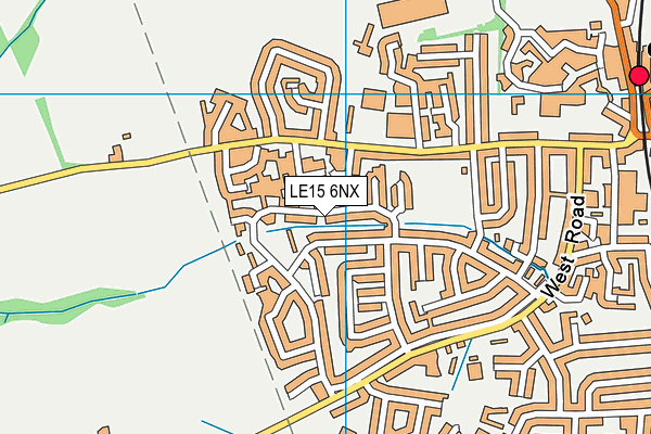LE15 6NX map - OS VectorMap District (Ordnance Survey)