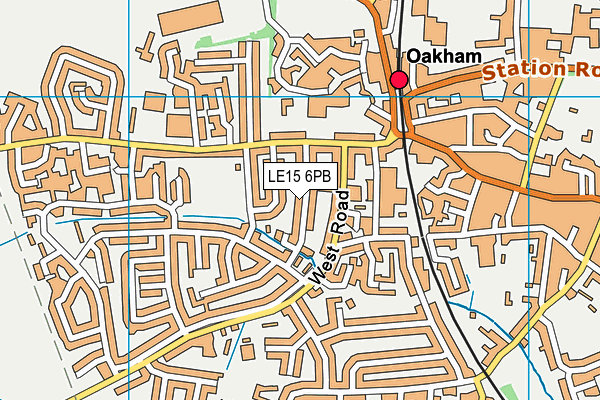 LE15 6PB map - OS VectorMap District (Ordnance Survey)