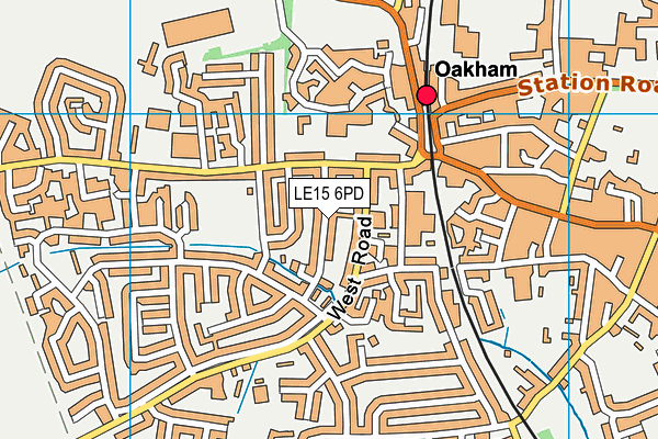 LE15 6PD map - OS VectorMap District (Ordnance Survey)
