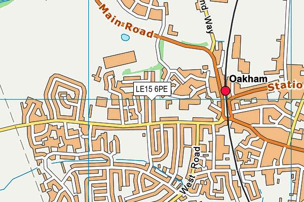 LE15 6PE map - OS VectorMap District (Ordnance Survey)