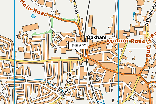 LE15 6PG map - OS VectorMap District (Ordnance Survey)