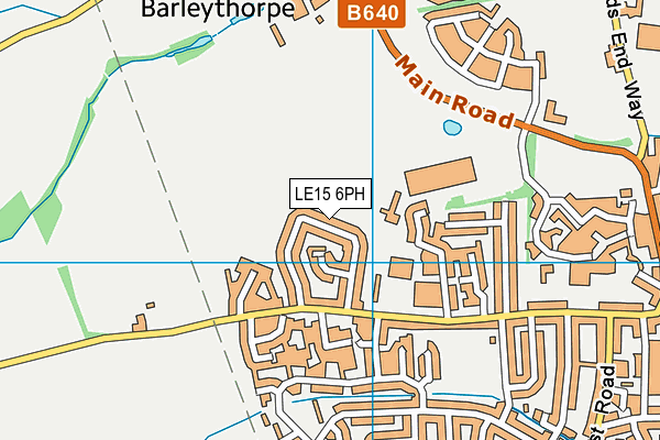 LE15 6PH map - OS VectorMap District (Ordnance Survey)