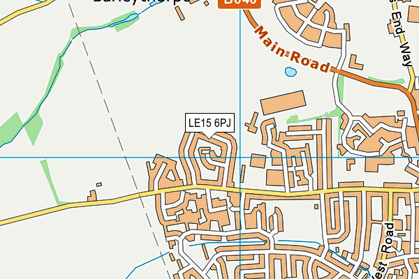 LE15 6PJ map - OS VectorMap District (Ordnance Survey)