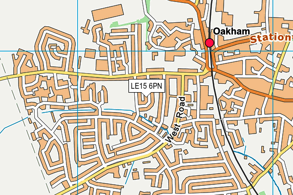 LE15 6PN map - OS VectorMap District (Ordnance Survey)