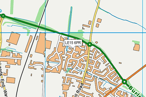 LE15 6PR map - OS VectorMap District (Ordnance Survey)
