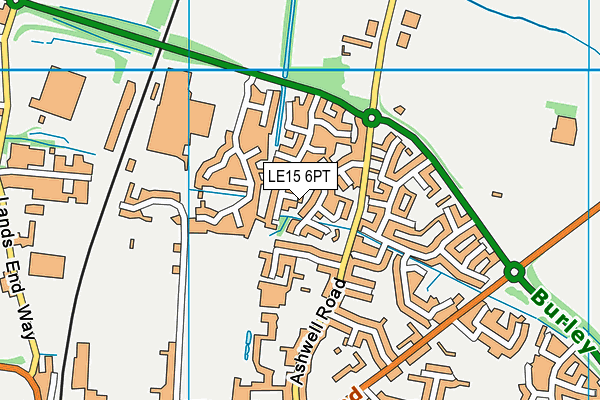 LE15 6PT map - OS VectorMap District (Ordnance Survey)