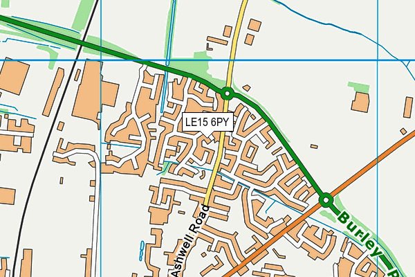 LE15 6PY map - OS VectorMap District (Ordnance Survey)