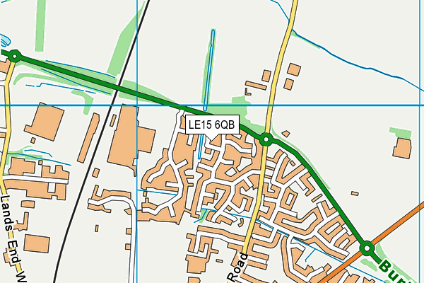 LE15 6QB map - OS VectorMap District (Ordnance Survey)