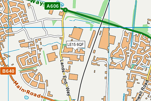 LE15 6QF map - OS VectorMap District (Ordnance Survey)