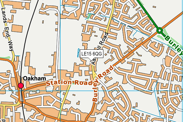 LE15 6QG map - OS VectorMap District (Ordnance Survey)