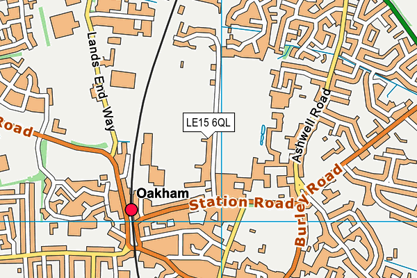 LE15 6QL map - OS VectorMap District (Ordnance Survey)