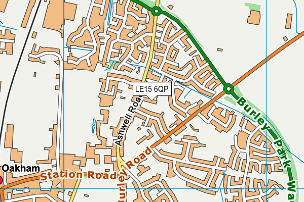 LE15 6QP map - OS VectorMap District (Ordnance Survey)