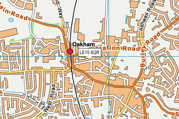 LE15 6QR map - OS VectorMap District (Ordnance Survey)