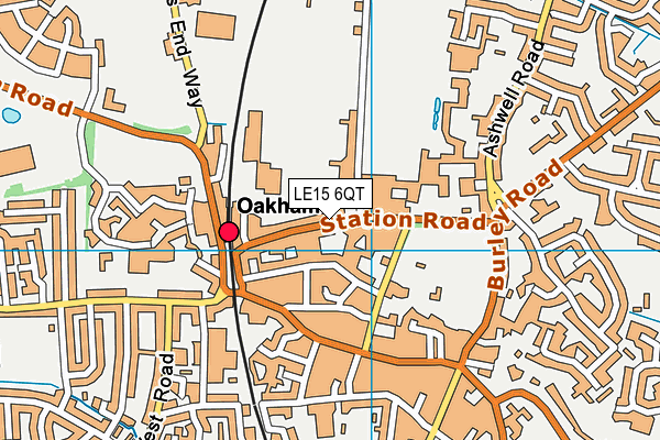 LE15 6QT map - OS VectorMap District (Ordnance Survey)