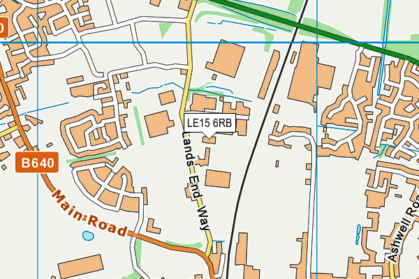 LE15 6RB map - OS VectorMap District (Ordnance Survey)