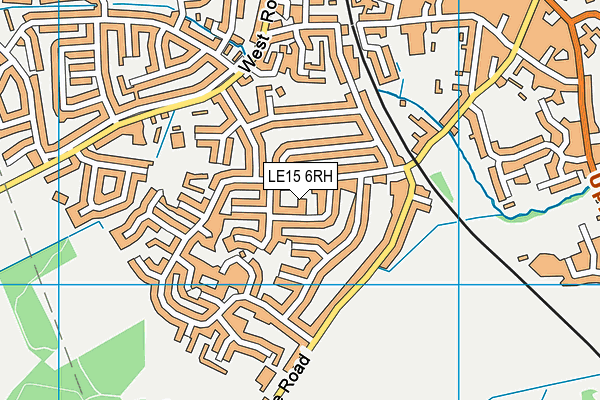 LE15 6RH map - OS VectorMap District (Ordnance Survey)