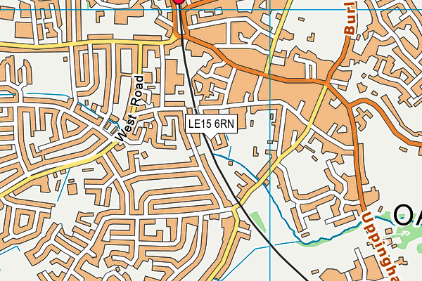 LE15 6RN map - OS VectorMap District (Ordnance Survey)