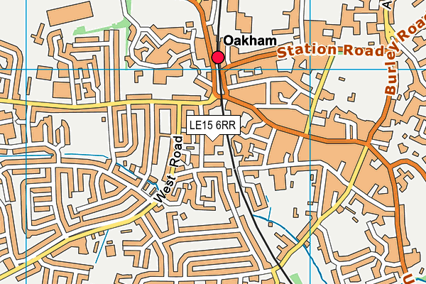 LE15 6RR map - OS VectorMap District (Ordnance Survey)
